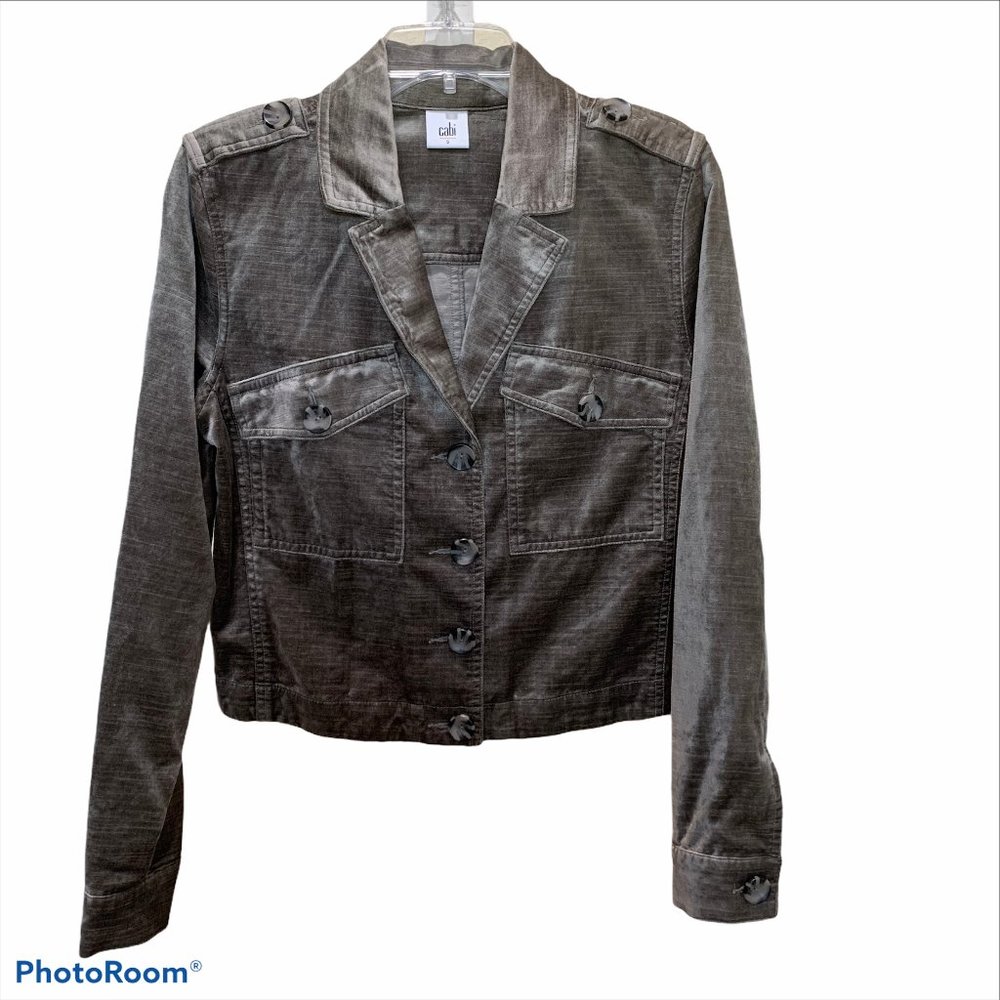 Cabi Sunday Topper Velvet Cropped Jacket